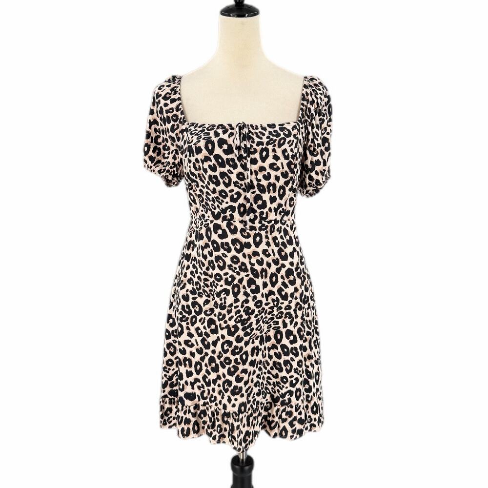 Sanctuary NEW Leopard Animal Print Night Out Baddie Feminine Party Mini Dress